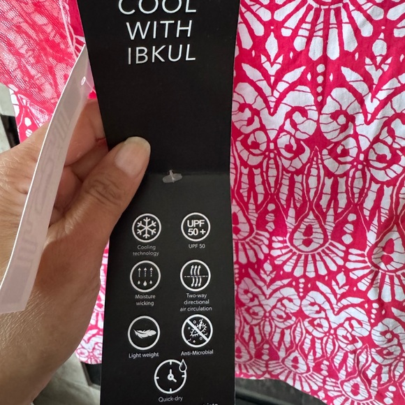 NWT IBKUL Women's Barbara Print Long Sleeve Mock Neck Athletic Top Large - Picture 4 of 12